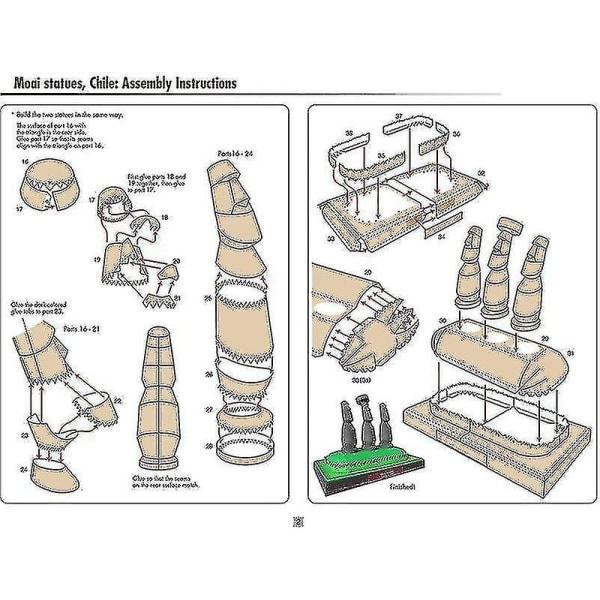 Lean Moai Statue 3d Building Diy Educatal Toy Game