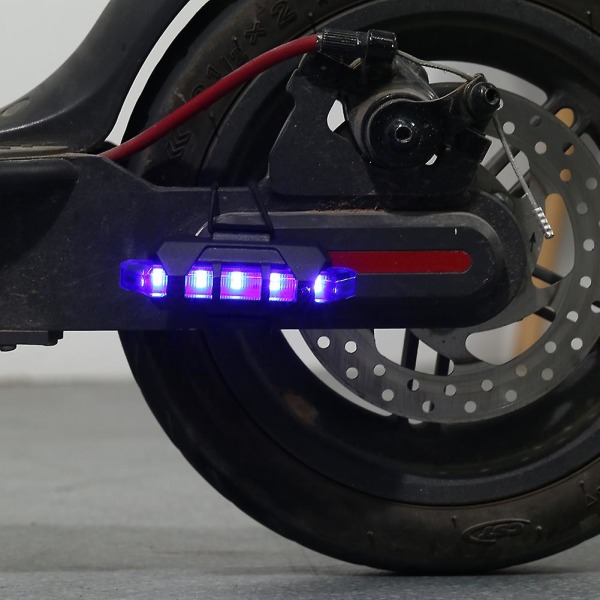 2 stk Scooter Led-blitslampe Elektrisk sparkesykkel varsellys Nattsykling Sikkerhetslommelykt Tilbehør for M365 Pro White