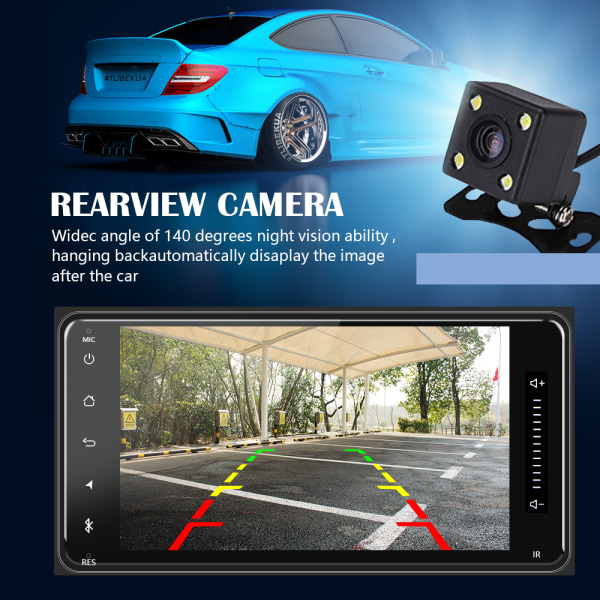 Android 8.1 Car Multimedia Player GPS Bilradioer 2 Din 7' Auto Radio BT Auto Audio med bakkamera For Toyota Corolla