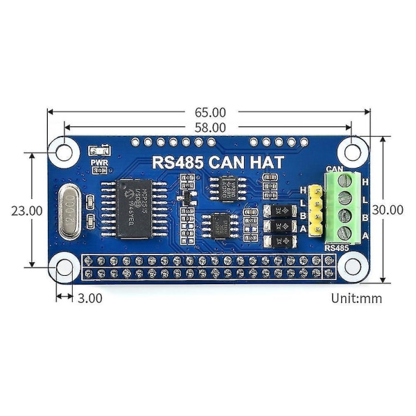 Waveshare Communication Can Bus Modul kompatibel med Raspberry Pi 3 Model B+