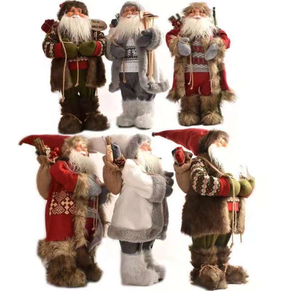 1 kpl 45cm korkealuokkainen ylellisyyttä Joulupukki hahmo seisoo vanhukset Joulukoristeet lahjat koristeet