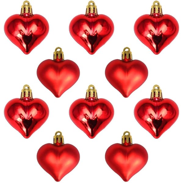 Valentinsdag Festdekorationer Hjerteballoner (røde) 24 stykker (d-583-a)