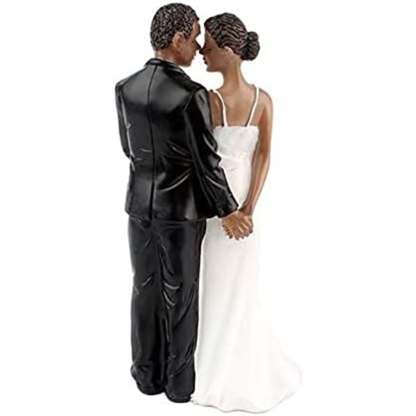 Wedding Cake Toppers Brud og brudgom, Svart Par Cake Topper, Black Bride and Groom Cake Topper, Bryllupskake Topper, Bryllupsfest figurer