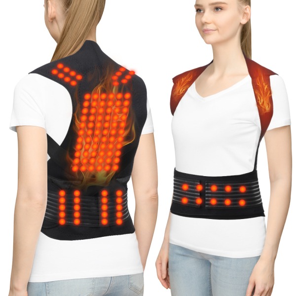 Selvoppvarmende magnet Skulderskjorte Varm skulderbeskyttelse Midjevarmevest Vest (XL)