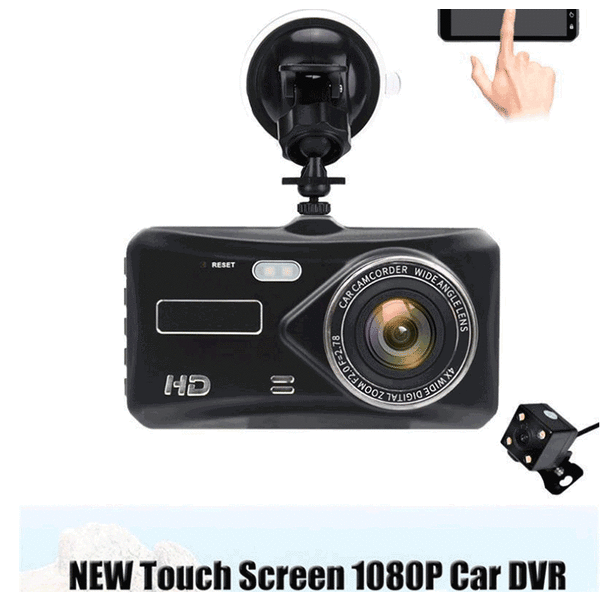 Dashcam IPS Dual Lens 1080p kosketusnäyttö Dashcam 32 Gt Card WiFi Super Night Vision Pysäköintitila 170° Laajakulmainen Gravity Sensor Dashcam