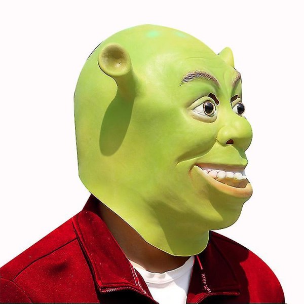 Halloween Shrek Mask Latex Mask Maskerad Rolig Shrek Mask Huvudbonad