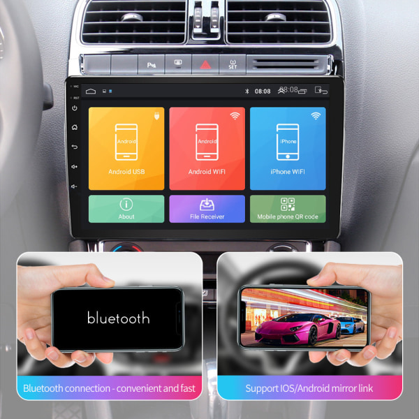 Bedst sælgende 10' Multimedia Android Car DVD-afspiller Touch Screen Dobbelt Din Car Radio Intelligent Car Monitor 9"