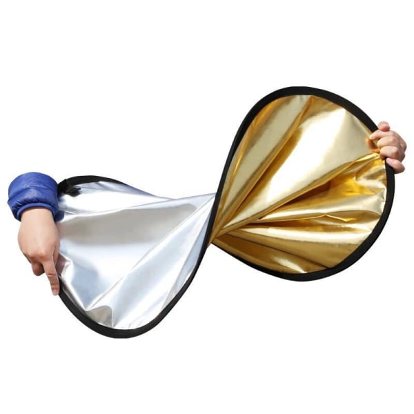 1 stykke 31,5"/80 cm reflektor, foldbar multi-roll tape taske - guld sølv til studiefotografering belysning og udendørs belysning, selfie bryllupsbilleder