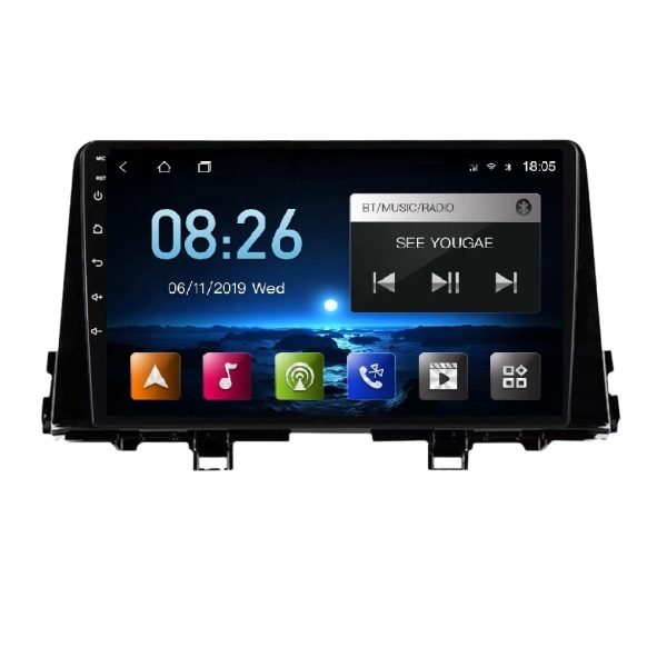 I bilen Android GPS med WIFI USB Music Mirror länk för Kia Picanto Car MP5 Player Billjudspelare
