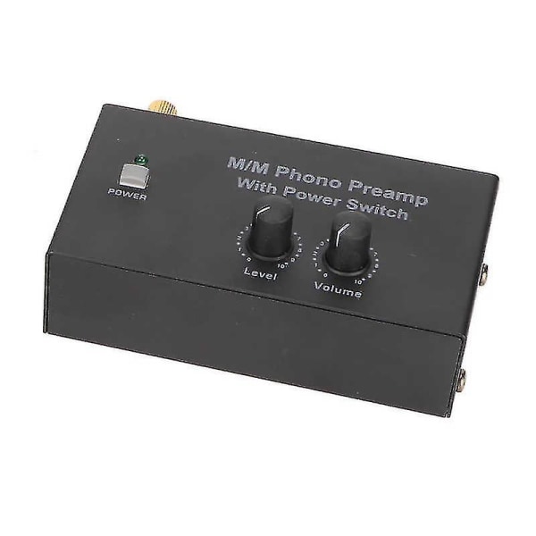 Phono Preamp Professional Low Noise Operation Pladeafspiller Forforstærker Med DC 12v Adapter Eu-stik 100-240v