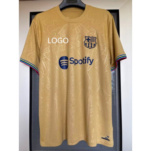 22/23 Barcelona- fotbollströjor gavi#6 Lewandowski #9 Pedri#8 Fotbollströjor Uniform Barca Kids fotbollssats Hemma Borta tröja home M
