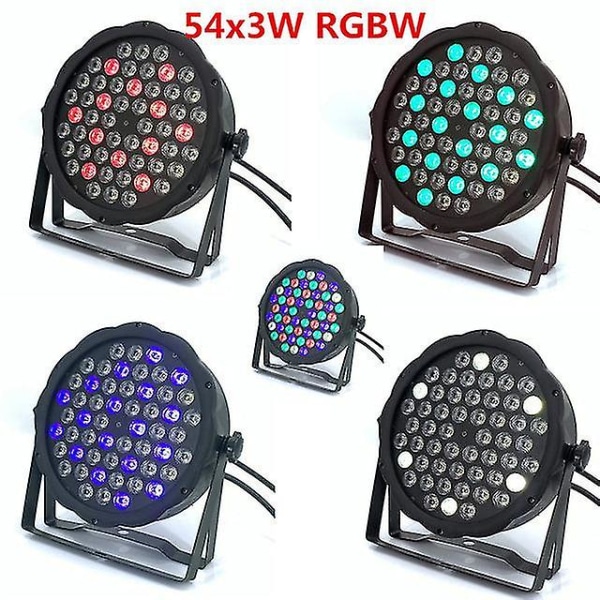 Led Par Lights 54x3w Dj Par Led Rgbw Wash Disco Light 54x4w Rgb 3in1 Windmill Color UV Light Dmx Controller Effect Light Mimenor Eu plug