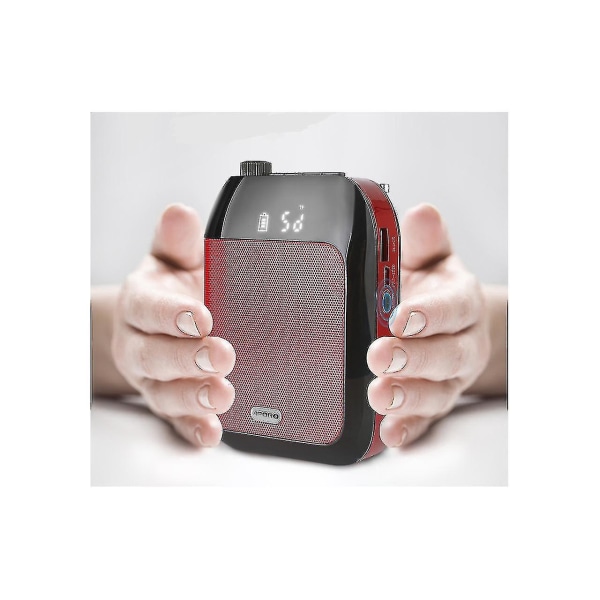 Rød-15w Detaljer om bærbar trådløs stemmeforstærker Fr Undervisning Vejledende Højttaler+headset Mikrofon 10 timers udholdenhed