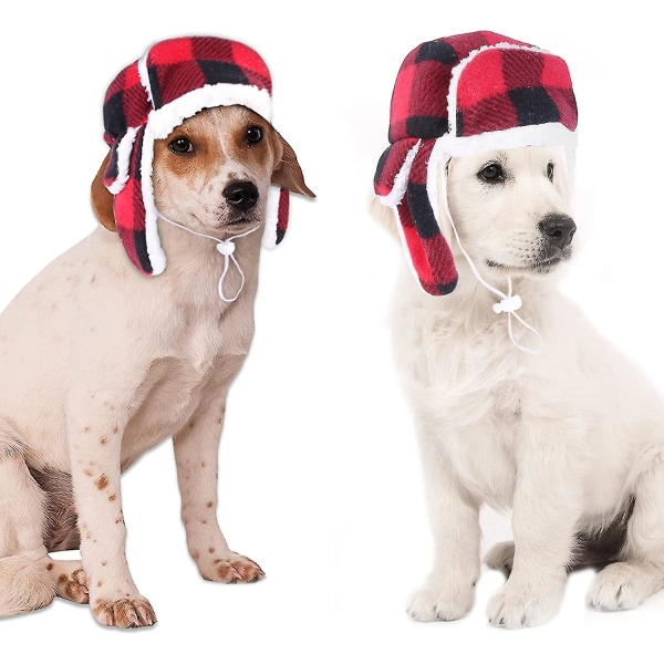 Koiran hatut kuulosuojaimilla Lemmikit Lämmin säädettävä trapper-hattu pienille keskikokoisille koirille