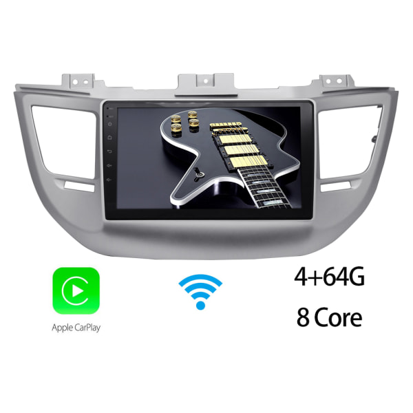 Autoradio GPS-navigointi 9'-näyttö 2 Din Android 10 Dsp Auto-kosketusnäytöllä Auto-Dvd-soitinradio Hyundai Tucson 15-19