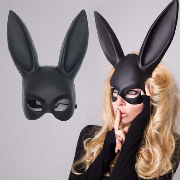 2 kpl mustia halloween-rekvisiittaa Masquerade Cosplay Rabbit -juhlakoristeeksi