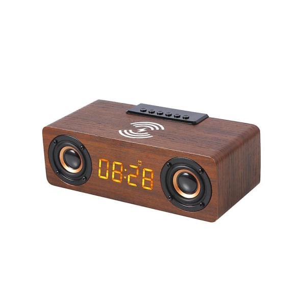 Langaton kaiutin Fm-radion tuki U-levyn Tf-kortin toisto Handsfree-langaton musiikkisoitin Akkukäyttöinen puinen Bluetooth-yhteensopiva kaiutin