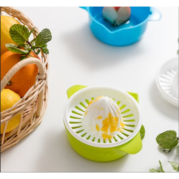 Citron- og anden frugtsaftpresser - Manuel køkkensaftpresser med aftageligt filter (grøn)