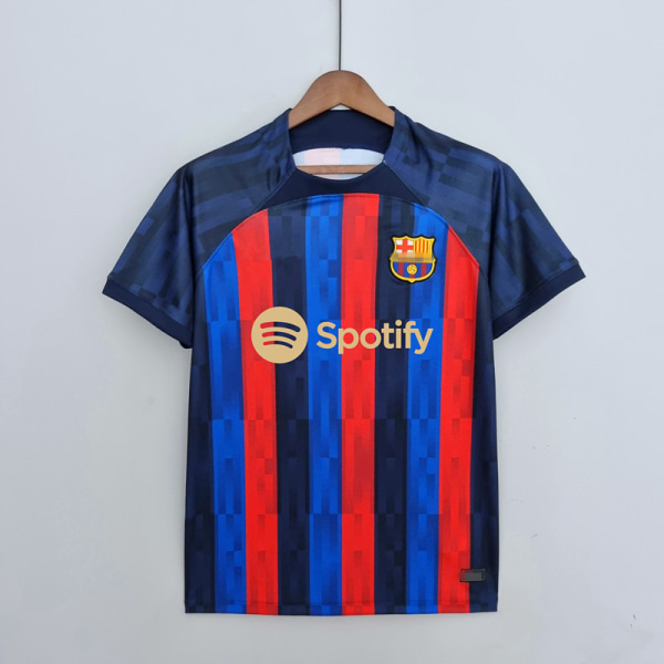 22/23 Barcelona- fotbollströjor gavi#6 Lewandowski #9 Pedri#8 Fotbollströjor Uniform Barca Kids fotbollssats Hemma Borta tröja away M