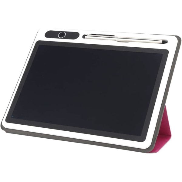 (Roserød) LCD-skrivetavle, tegnetablet, digital grafiktablet, med etui og stylus i imiteret læder, håndmalingsværktøj