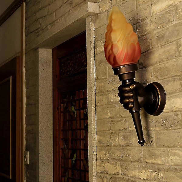 Væglampe i vintagestil industriel fakkel Lampe højre hånd-