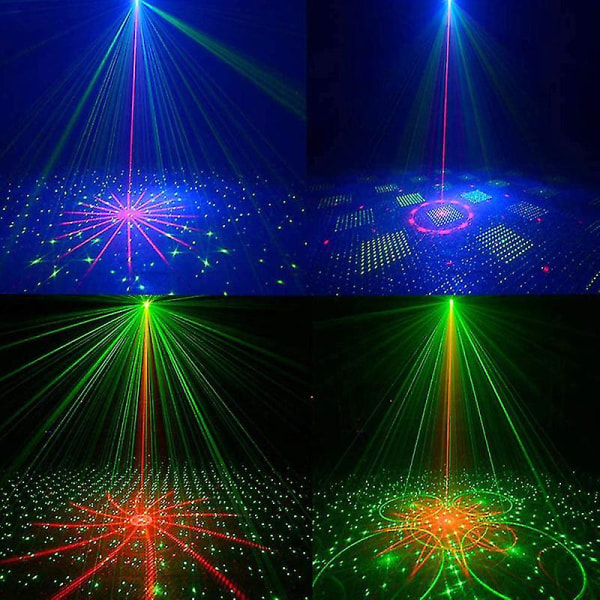 Rgb Mini Dj Disco Light Laser Projektor Lampe Usb Oppladbar Lyd Strobe Sceneeffekt Bryllup Fest Show Belysning Rechargeable