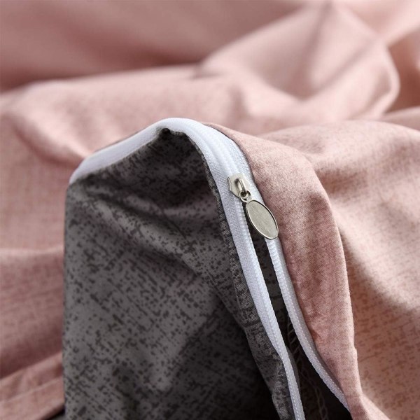 Sengetøj med pudebetræk Mikrofiber Børn Piger Vendbart sengetøj Grå Dusky Pink Dynebetræk Todelt jakkesæt（Aprikos US-Twin168*229） Apricot US-Twin168*229