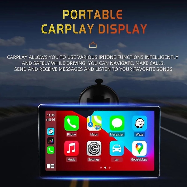 Bilradio Touch Screen Player Trådløs Carplay Og Trådløs Android Auto Tooth