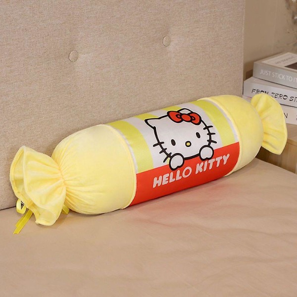 Kawaii Sanrioed Plys Legetøj Tegnefilm Min Melodi Pompom Purin Kt Kat Tegnefilm Sød Kreativ Slik Blødt Fyldt Plys Pude Gave 60X15cm 7