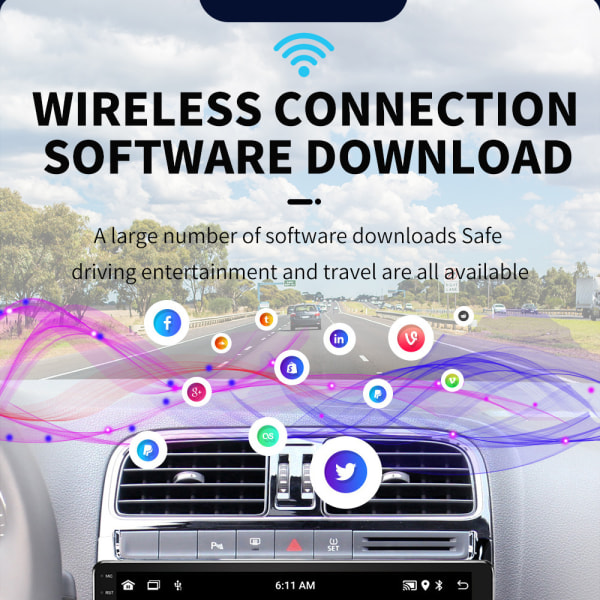 Bestselgende 10' Multimedia Android Car DVD-spiller Berøringsskjerm Dobbel Din bilradio Intelligent bilskjerm 9"