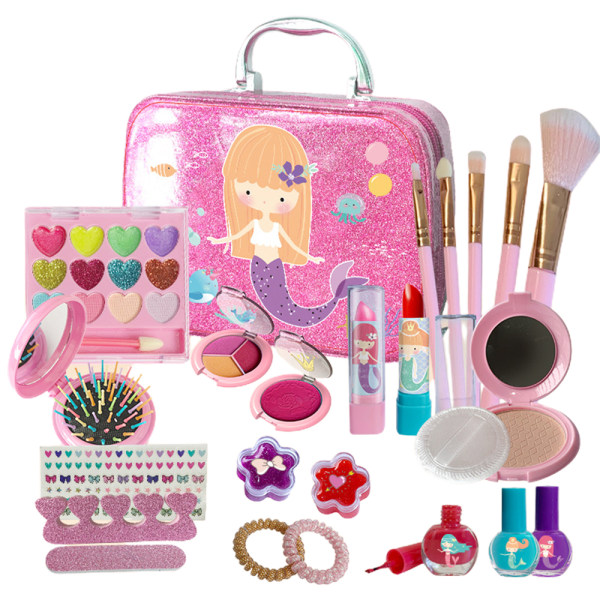 Kids Princess Makeup Kit Mermaid Makeup Set Barnfödelsedag