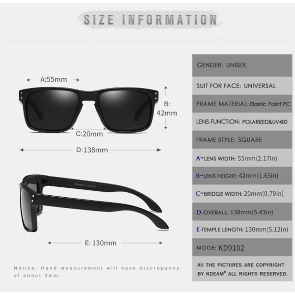 Høy beskyttelse Polariserte Sportssolbriller Herre Dame Kjøring Løping Fiske Sykling UV400 Beskyttelse Solbriller #6