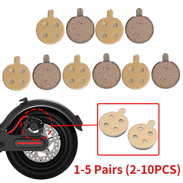 1-5 par elektrisk scooter skive bremseklosser for Xiaomi M365 Pro Kick scooter reservedeler Friksjonsplater Slitasjebestandig 1Pair B