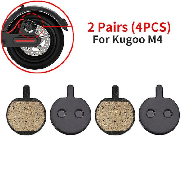 1-5 par 10 tommers elektrisk scooter skive bremsekloss for M4 Kick scooter reservedeler Friksjonsplate scooter tilbehør 2Pairs Brake Pad B