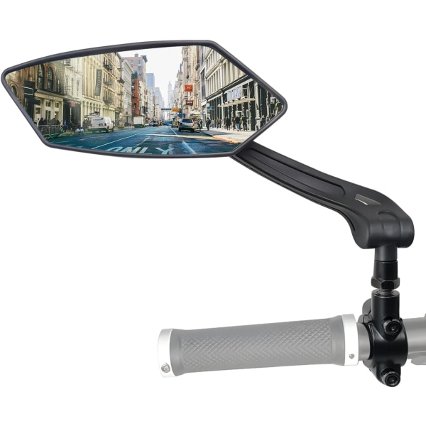 Vänster cykelspegel, HD-justerbar 360° elektrisk skoterspegel, elcykelspegel för 22-25 mm styre, cykelspegel för V