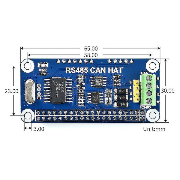 Waveshare Communication Can Bus Modul kompatibel med Raspberry Pi 3 Model B+