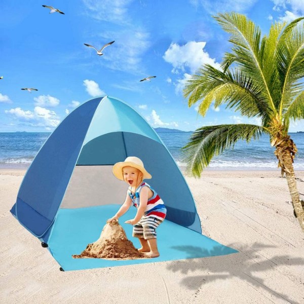 Pop Up Beach Mussel, superlätt bilstrandtält med UV-skydd, Portable Beach Portable Token-tält