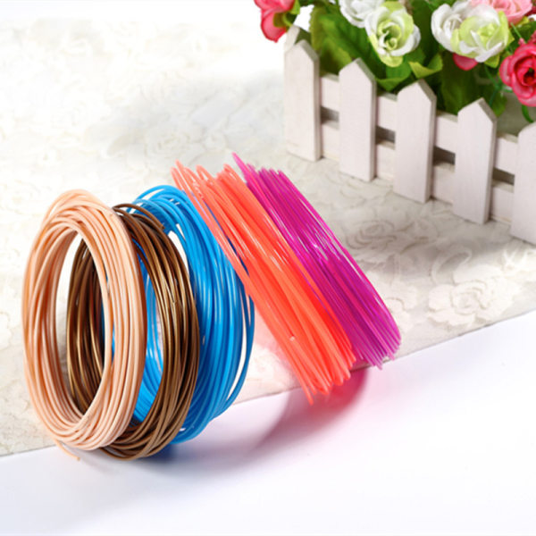 20 stykker 3D-printer forbrugsstoffer Høj temperatur PLA børns lav temperatur PCL ledning 1,75 mm 5 meter (tilfældig farve)