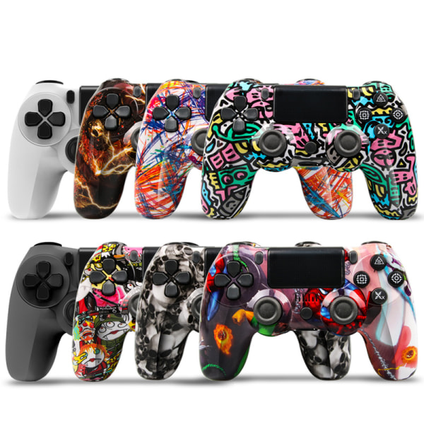 Langaton PS4-ohjain, High Performance Double Vibration Gamepad, joka on yhteensopiva Playstation 4:n/ Pro/Slim/PC:n kanssa äänitoiminnolla (Camouflage 1)