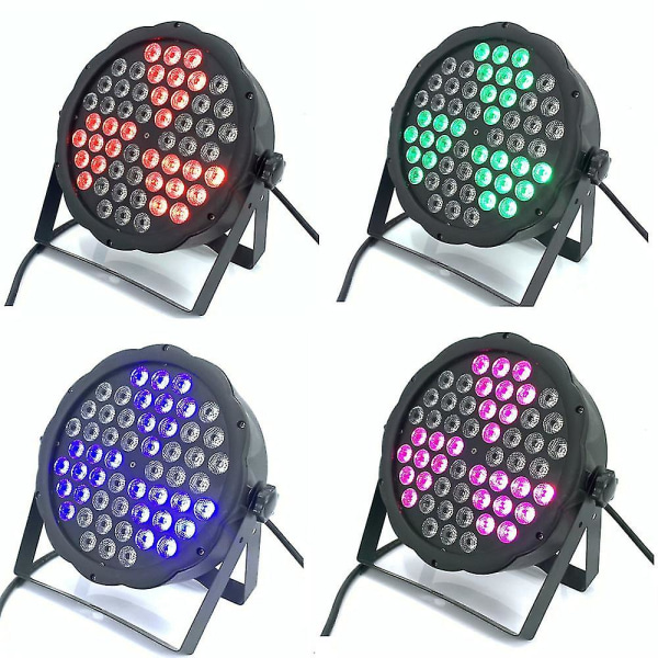 Led Par Lights 54x3w Dj Par Led Rgbw Wash Disco Light 54x4w Rgb 3in1 Windmill Color UV Light Dmx Controller Effect Light Mimenor Eu plug