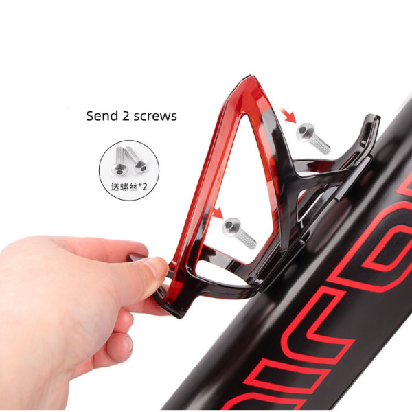 Polkupyörän pulloteline Ultrakevyt polkupyörän pulloteline polkupyörän säilytysteline, musta punainen,