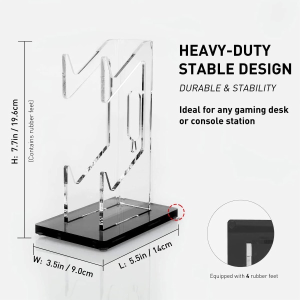 Controllerstativ Spil Controllerstativ Transparent Controllerholder Universal Controllerholderstativ til PS5/PS4/Xbox