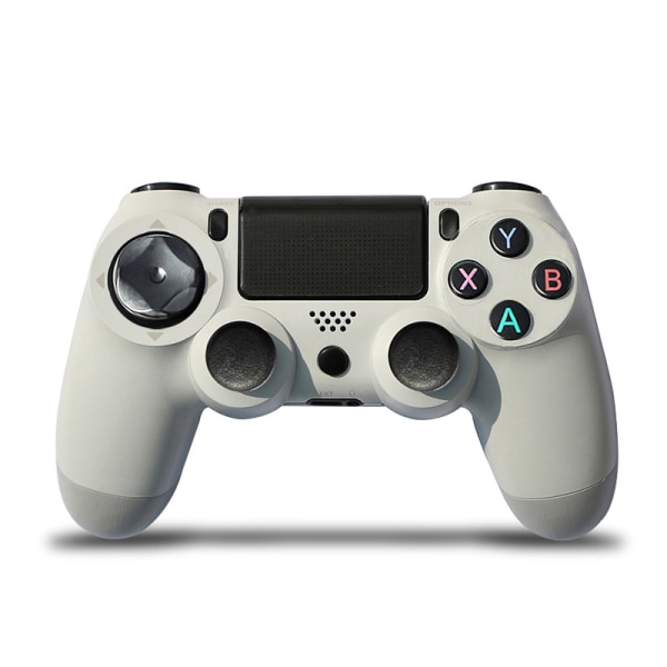 PS4 trådløs Bluetooth-spillkontroller PS4-kontroller med lyslinje（Hvit）
