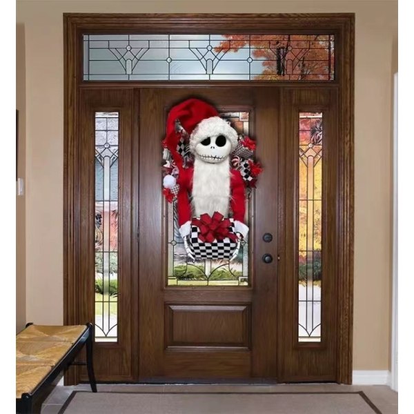 Jack Skellington Nightmare Bee Christmas Wreath Front Door Henging