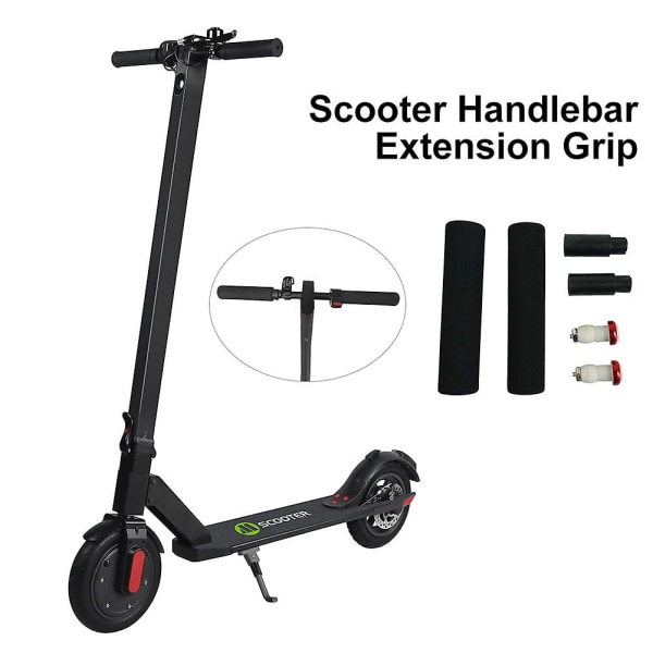 Elektrisk scooter forlænget styr med lys til Xiaomi M365/pro scooter Svamp Scooter Grip forlængerstang Cykeltilbehør Black