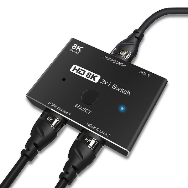 Switcher HDMI 2.1-kompatibel 2 In 1 Out Ultra Speed