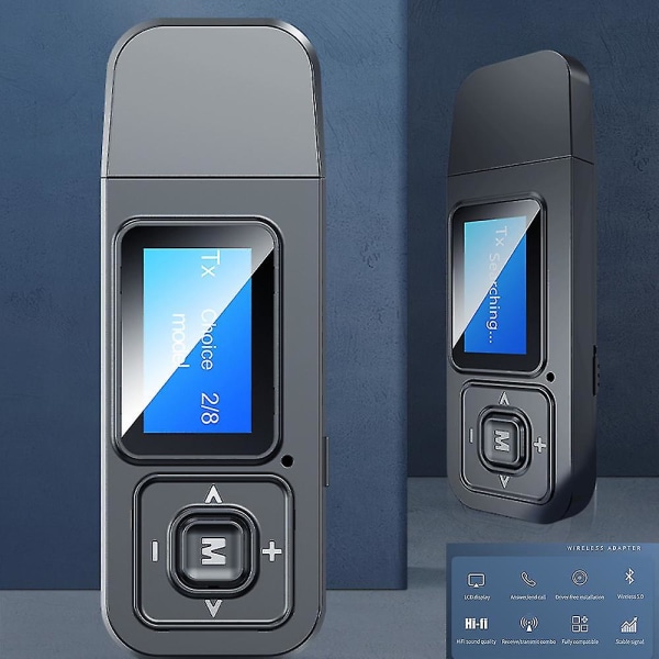 Trådløs Bluetooth 5.0 mottaker sender digital skjermadapter