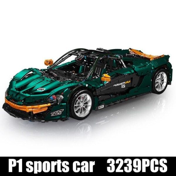 13091 Teknologi modelsæt elektrisk P1 højhastigheds sportsvogn byggeklods Legetøjsdreng Børn julegave
