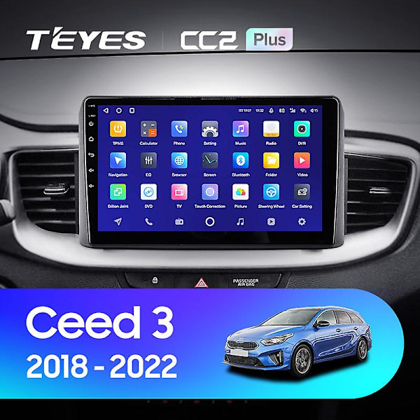 CC2L CC2 Plus til Ceed 3 CD 2018 - 2022 Bilradio Multimedie Videoafspiller Navigation GPS Android No 2din 2 din dvd Ceed 3 CC2Lp 1D 32G