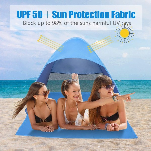 Pop Up Beach Mussel, superlätt bilstrandtält med UV-skydd, Portable Beach Portable Token-tält
